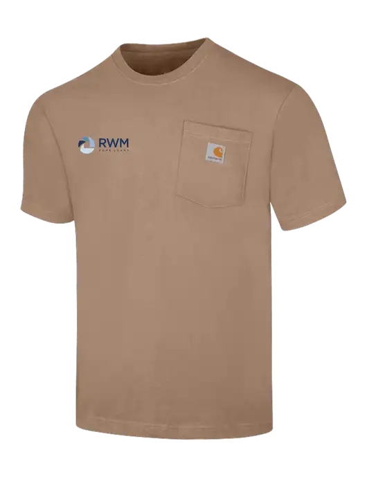 Carhartt Workwear Dark Tan Pocket Short Sleeve T-Shirt w/RWM Home Loans Logo