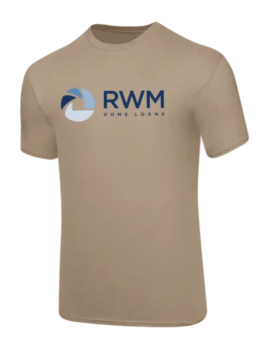 Core Blend Dark Tan T-Shirt w/RWM Home Loans Logo