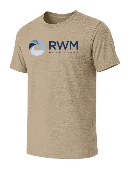 BELLA+CANVAS Heather Tan CVC Short Sleeve Tee w/RWM Home Loans Logo