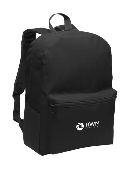 Casual Black Lightweight Laptop Backpack w/RWM Home Loans Logo