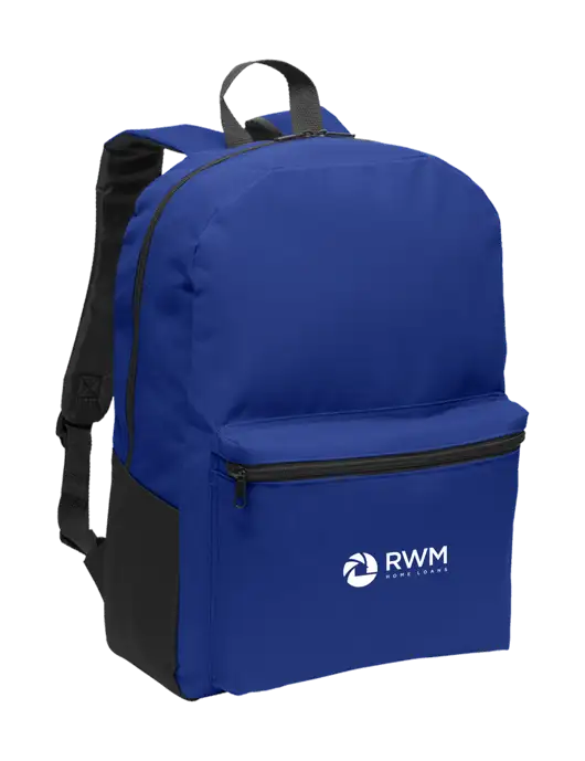 Casual Twilight Blue Lightweight Laptop Backpack w/RWM Home Loans Logo