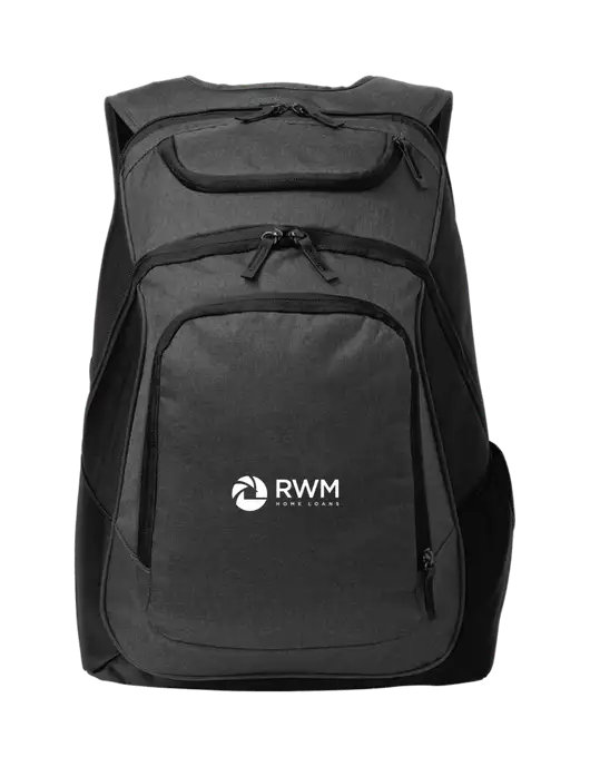 Executive Graphite Heather/Black Laptop Backpack w/RWM Home Loans Logo
