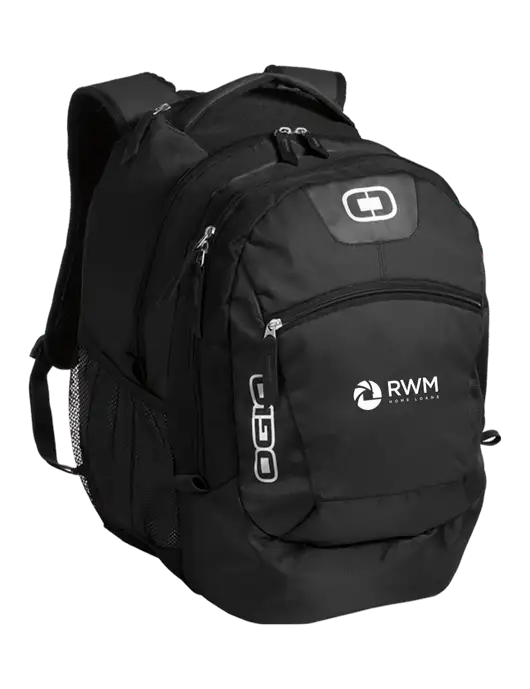 OGIO Black Rogue Pack
 w/RWM Home Loans Logo